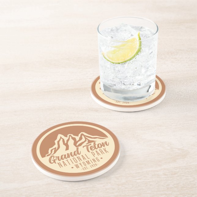 Dessous De Verre En Grès Grand Teton National Park Wyoming USA (Côté)