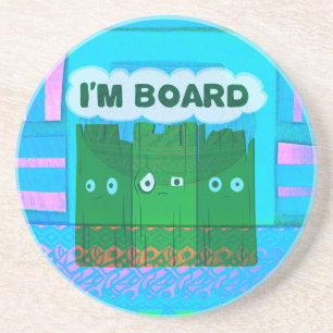 Dessous De Verre En Grès Graphique Inspirationnel amusant : Je Suis Bored T