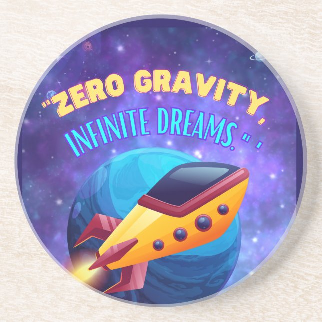 Dessous De Verre En Grès Gravité zéro rêves infinis (Devant)