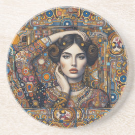 Dessous De Verre En Grès grès "Caresse céleste"