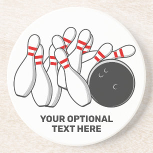 Dessous De Verre En Grès Grève de bol de texte personnalisé