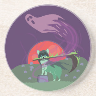 Dessous De Verre En Grès Grim Reaper Puppy