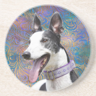 Dessous de verre en grès gris