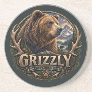 Dessous De Verre En Grès Grizzly – Amérique sauvage