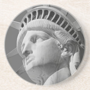 Dessous De Verre En Grès Gros plan noir et blanc Statue de la Liberté