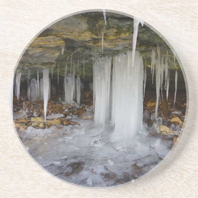 Dessous De Verre En Grès Grotte gelée (Devant)