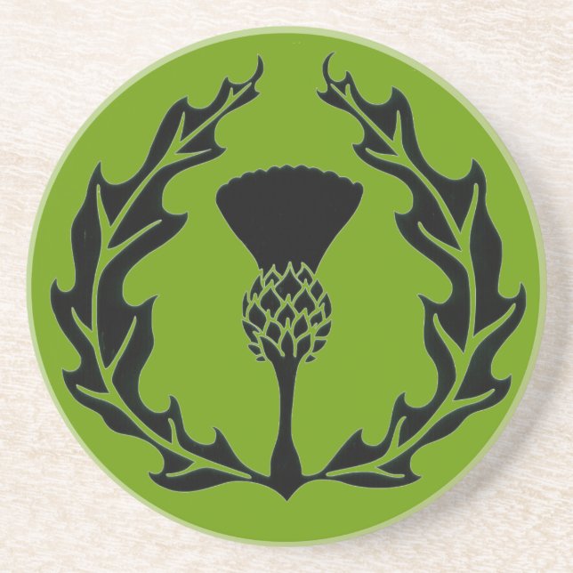 DESSOUS DE VERRE EN GRÈS GROUPE DE BRANCHE DE GUNN (Devant)