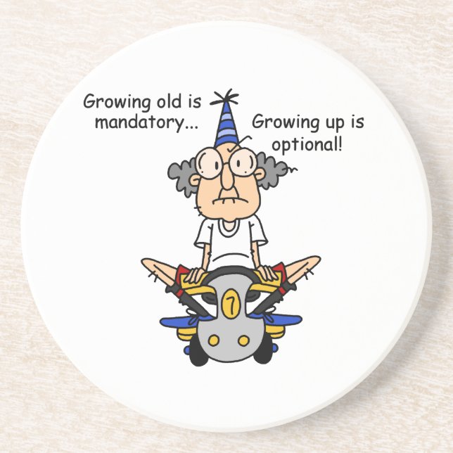 Dessous De Verre En Grès Growing Up est un Humour facultatif (Devant)