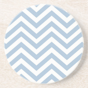 Dessous De Verre En Grès Grunge bleu-clair Chevron texturisé