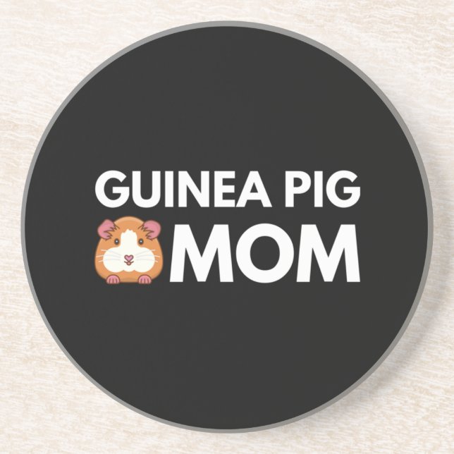 Dessous De Verre En Grès Guinée - Maman au porc (Devant)