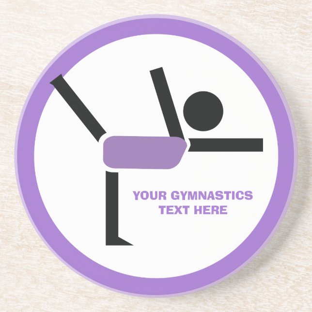 Dessous De Verre En Grès Gymnastique cadeaux, gymnastique artiste sur mesur (Devant)