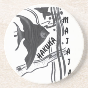 Dessous De Verre En Grès Hakuna Matata Fish Art Imprimer