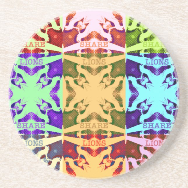 Dessous De Verre En Grès Hakuna Matata lions cadeau (Devant)