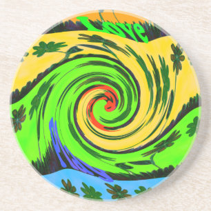 Dessous De Verre En Grès Hakuna Matata Tsunami Amour Vague Couleurs.png