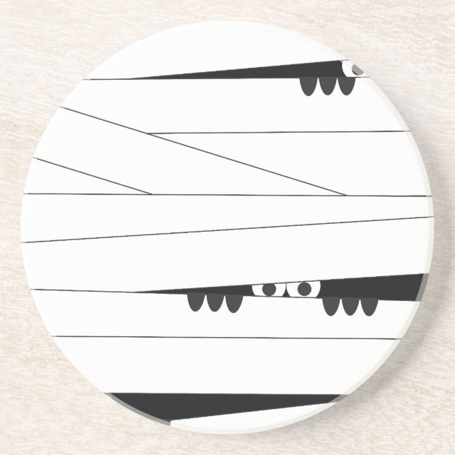 Dessous De Verre En Grès Halloween Peeking maman (Devant)