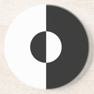 Dessous De Verre En Grès Harmonie noire et blanche