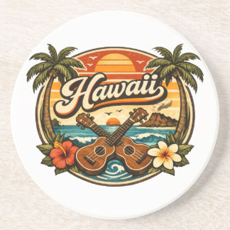 Dessous De Verre En Grès Hawaii & Ukelele