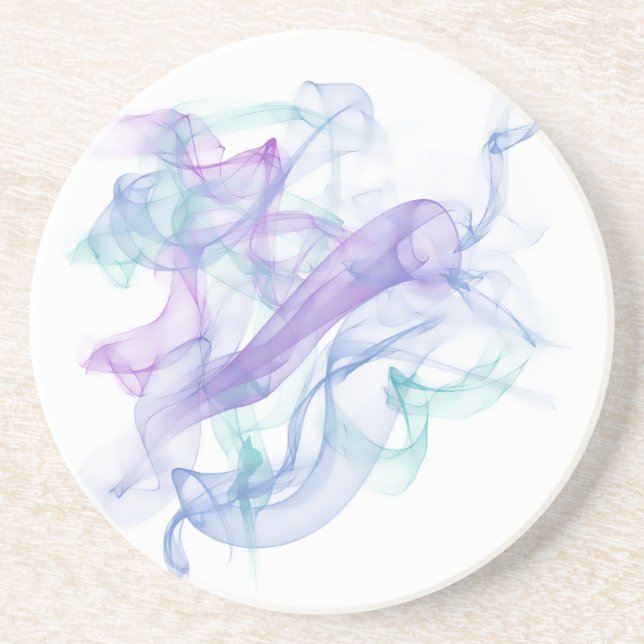 Dessous De Verre En Grès Haze violet Abstrait (Devant)