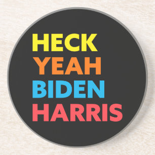 Dessous De Verre En Grès Heck Ouais Biden Harris Couleurs personnalisées No