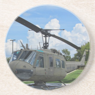 Dessous De Verre En Grès Hélicoptère vintage de militaires du Vietnam Uh-1