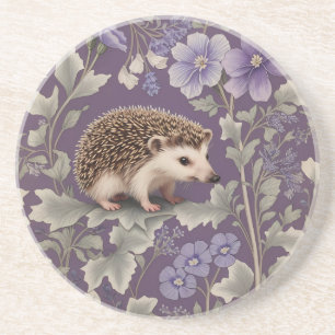 Dessous De Verre En Grès Hérisson violet William Morris Inspiré Floral