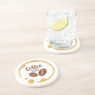 Dessous De Verre En Grès Heure du café