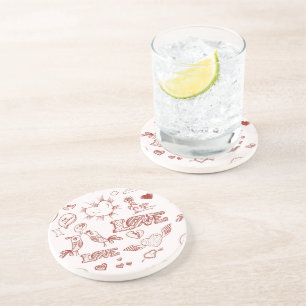 Dessous De Verre En Grès Heureuse Sainte-Valentin