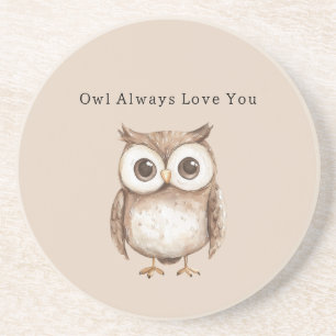 Dessous De Verre En Grès Hibou t'aime toujours