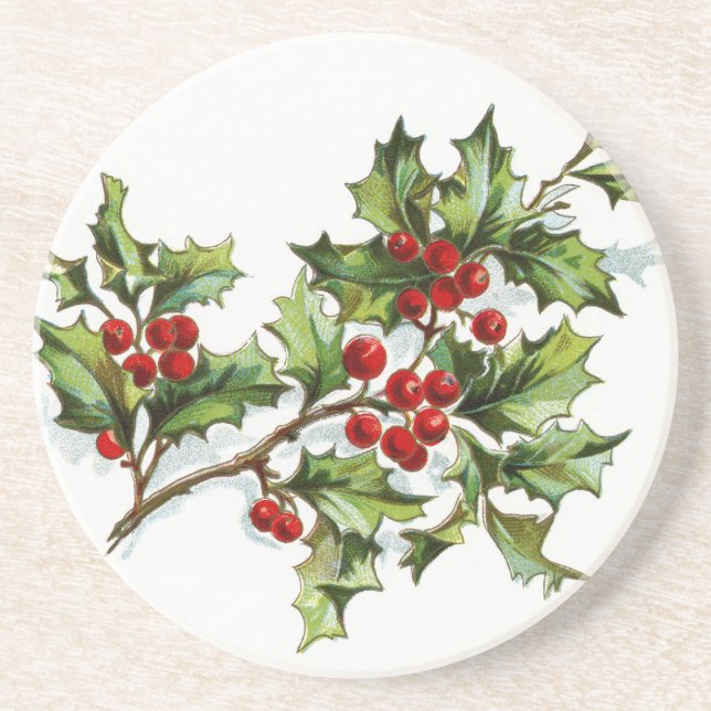 Dessous De Verre En Grès HollyBerries 001 (Devant)