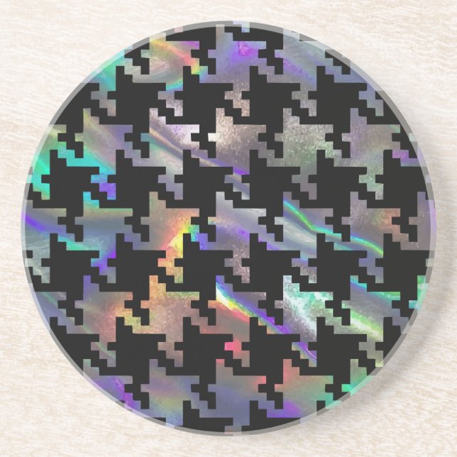 Dessous De Verre En Grès hologramme houndstooth (Devant)