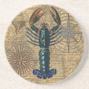 Dessous De Verre En Grès Homard Coquillages Fruits de mer Maine Classique O