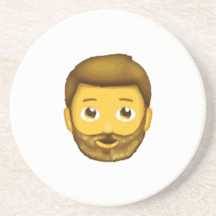 Dessous De Verre En Grès homme barbu émoji