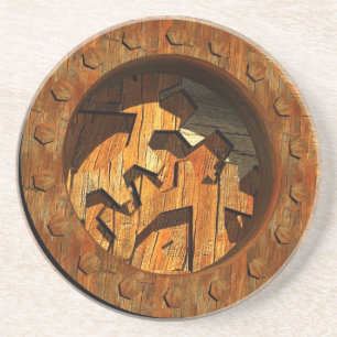 Dessous De Verre En Grès horloge en bois