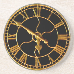 Dessous De Verre En Grès Horloge étonnante à Noël