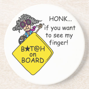 Dessous De Verre En Grès Humour de rage de route