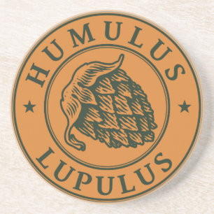 Dessous De Verre En Grès Humulus lupulus hop pour la bière artisanale