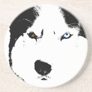 Dessous De Verre En Grès Husky Coaster Bi-eye Husky Malamute Coaster
