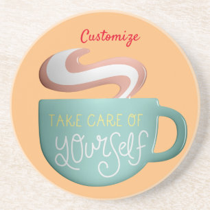 Dessous De Verre En Grès Hygge Drink Self-Care Thunder_Cove