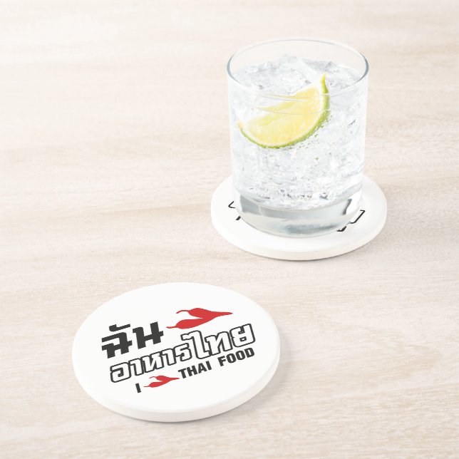 Dessous De Verre En Grès I Chili (Love) Thai Food (Côté)
