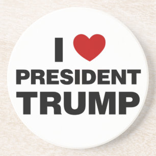 Dessous De Verre En Grès I Love Président Trump Heart