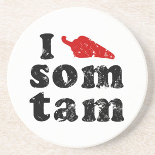 Dessous De Verre En Grès I Love Som Tam ❤ Thai Isaan Food