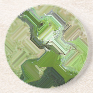 Dessous De Verre En Grès Iguana verte