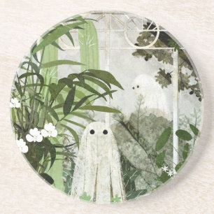 Dessous De Verre En Grès Il y a encore un fantôme dans la serre...