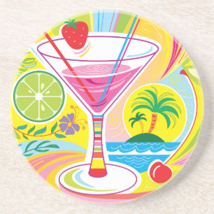 Dessous De Verre En Grès Île de cocktail