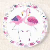 Illustration de Flamants roses rose cool