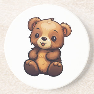 Dessous De Verre En Grès Illustration de l'ours de dessin