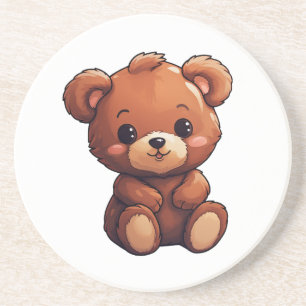 Dessous De Verre En Grès Illustration de l'ours de dessin