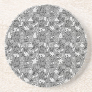 Dessous De Verre En Grès illustration de motif de griffonnages