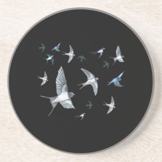 Dessous De Verre En Grès Illustration de vol d'oiseaux hirondelles