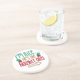 Dessous De Verre En Grès Im Nice Hes Naughty Elf Casquette